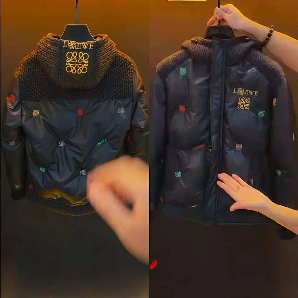 Autumn Winter New Trendy Fashion Men's Hooded Versatile Letter Stylish Jacket Cotton Clothing