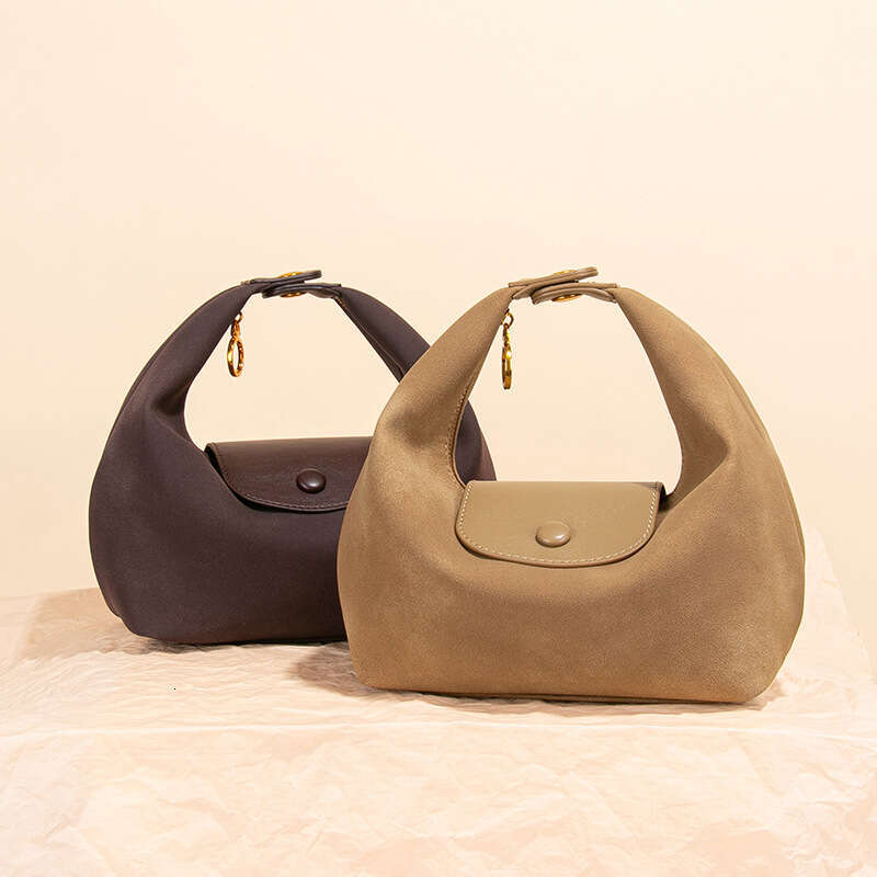 Autumn Winter New Women High-end Fashion Handbag Lunch Suede Flap Dumpling Crossbody Bag