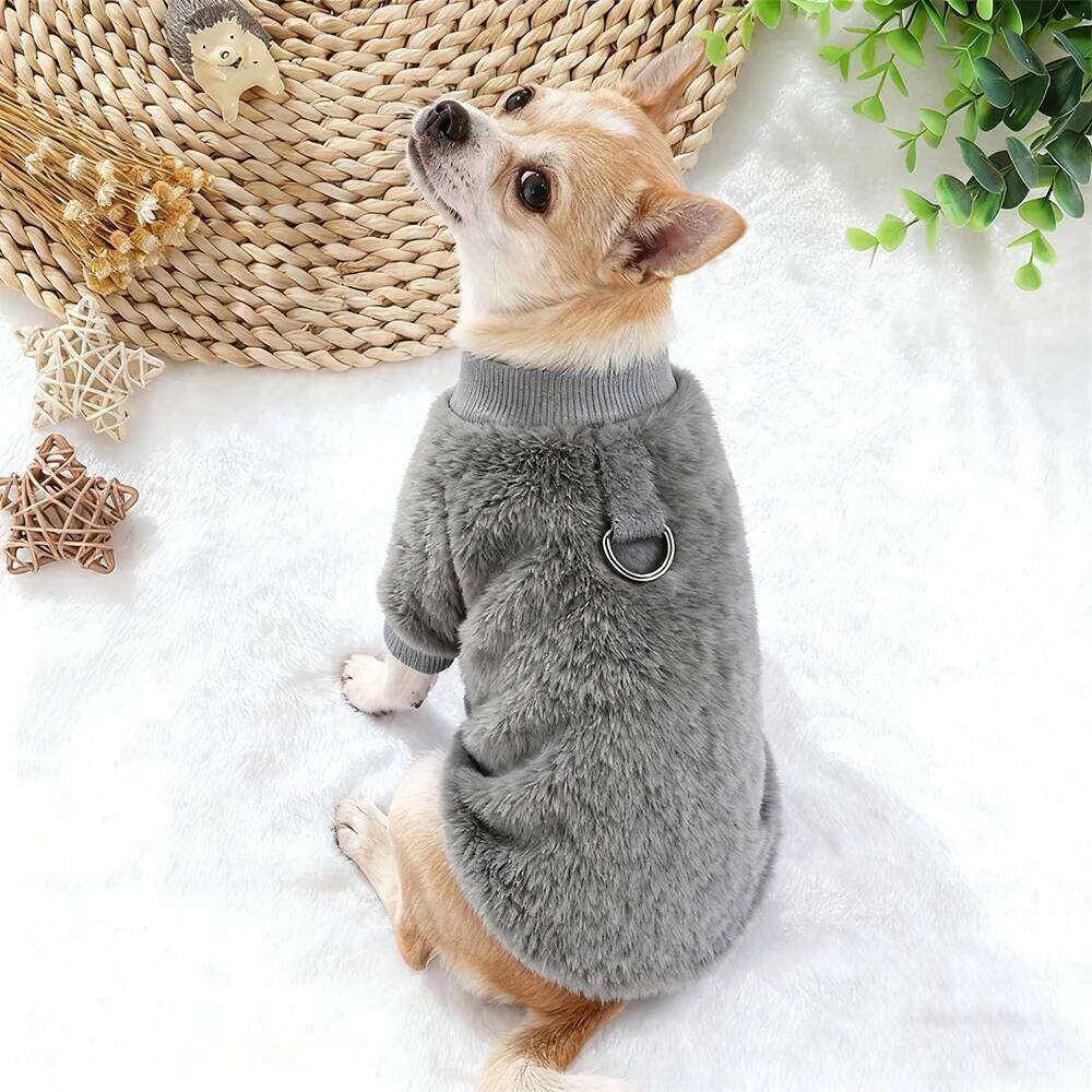 Classic Puppy Dog Sweater for Small Dogs Winter Pet with Buckle Chihuahua Shih Tzu Maltese Pullovers mascotas Clothes XJ251225