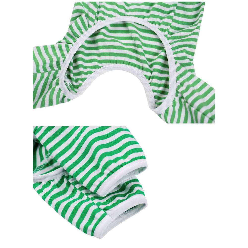 Pajamas for Small Medium Large Dogs Pitbull, Cotton Stripe Onesie Dog Suit Bodysuit Pjs Puppy Jumpsuit Pet Christmas Clothes XJ251225