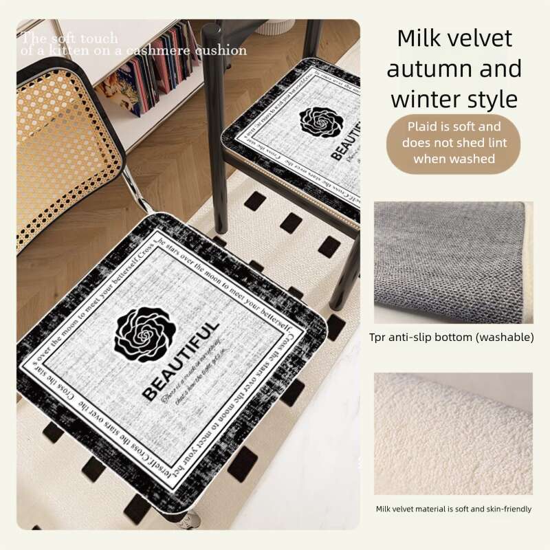 Luxury Light High End French Style Small Fragrance Dining Table Home Autumn Winter Horseshoe Shaped Chair & Cushion