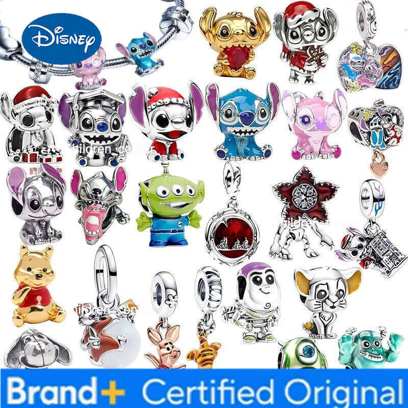 Disney New Stitch,Toy Story,Winnie the Pooh,Dumbo,Stranger Things Charm Fit Bracelet Necklace Beads For Diy Jewelry Jewellery H260108