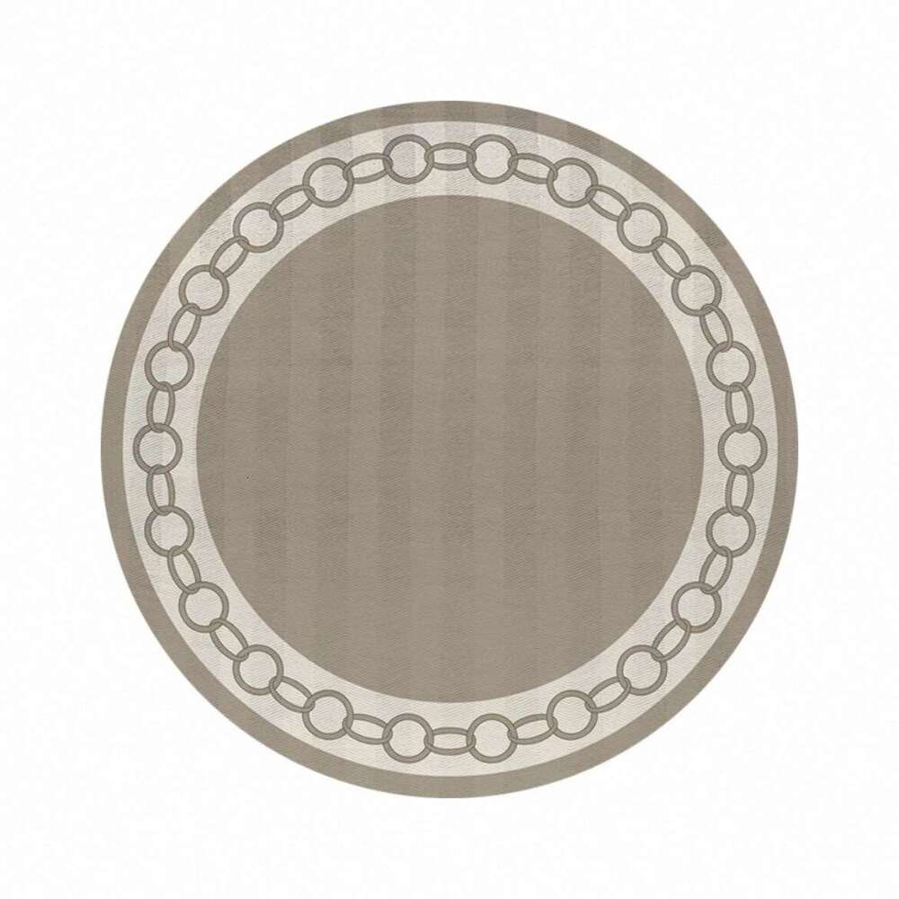 Placemat Light Luxury Fashion H Horse Print Pvc Waterproof Oilproof Leather Round Heat Insulation Coffee Coaster
