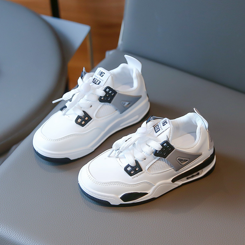 New design Children's Sports Shoes Autumn New Style Soft-soled anti-slip Versatile Leather casual shoes for Big kids Free shipping