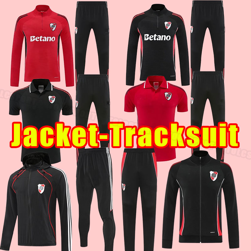 Jacket set 25 26 River Plate Soccer tracksuits QUINTERO DE LA CRUZ SUAREZ BORJA SOLARI BELTRAN LONDONO ZUCULINI PALAVECINO ARCO 25 26 polo Football Shirt training
