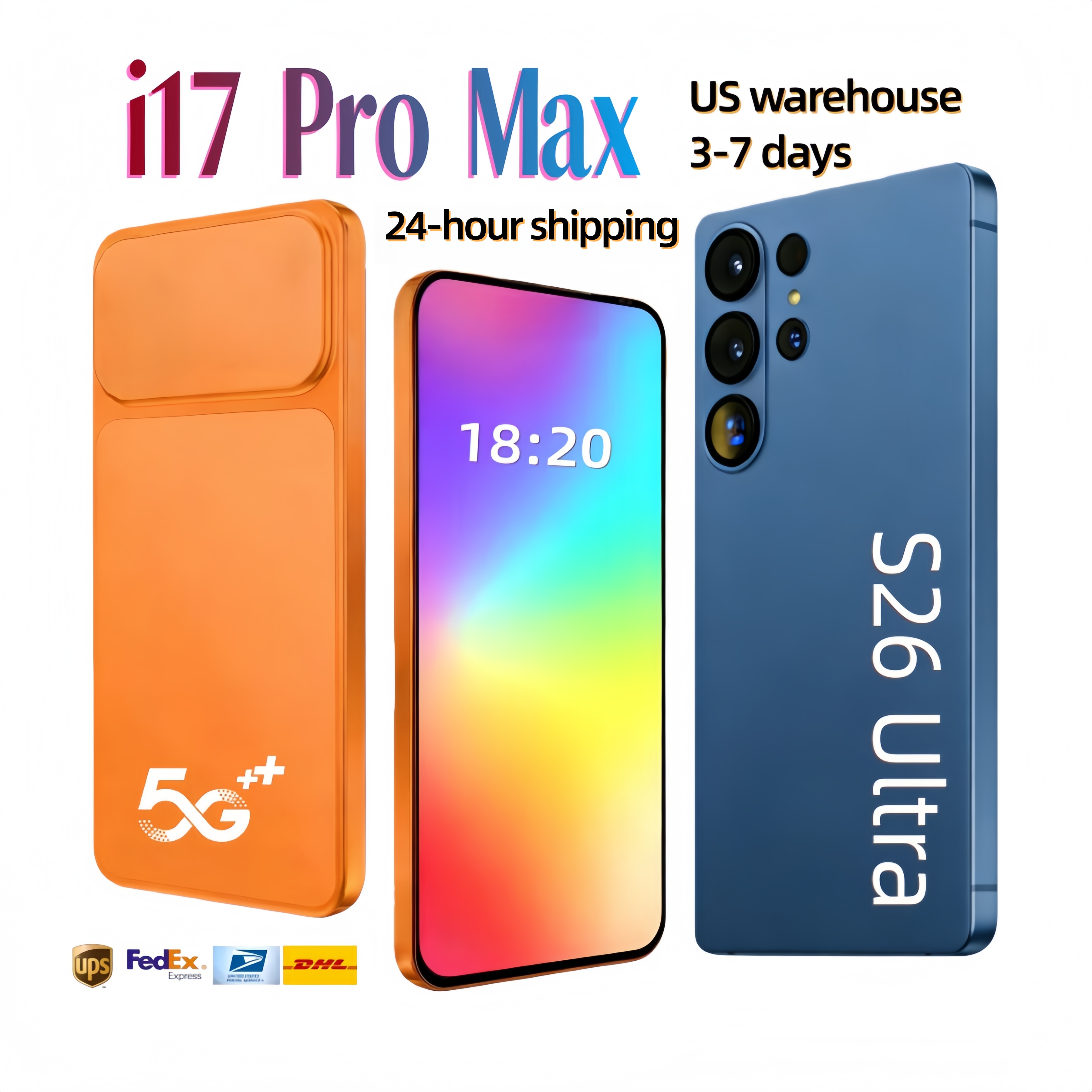 i16 i17 Pro Max 16+1tb phone 5G unlock smartphone USB-C Face ID 6.9 full screen HD+Android operating system smartwatch GPS Free logistics USPS phones Sealed Box