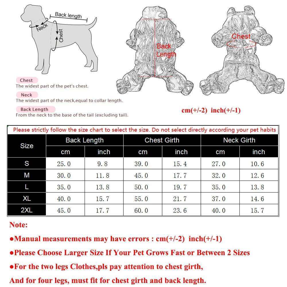 Winter Thicken Dog Clothes Jumpsuit Waterproof Overalls For Small Medium Dogs Warm Fleece Elastic Puppy Jacket Coat Pug Costume XJ251225