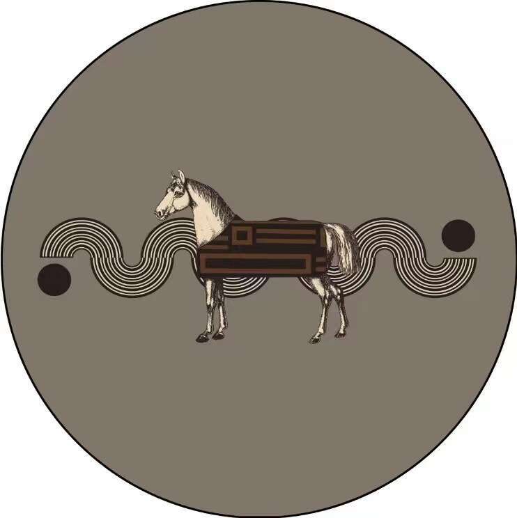 Placemat Light Luxury Fashion H Horse Print Pvc Waterproof Oilproof Leather Round Heat Insulation Coffee Coaster