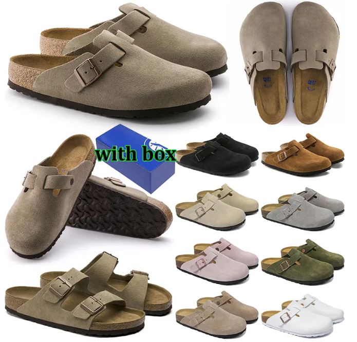 Free shipping with box slippers men fashion designer slides suede leather sandals sliders slipper flat sandal mens womens clogs bitkenstocks brikenstock shoes