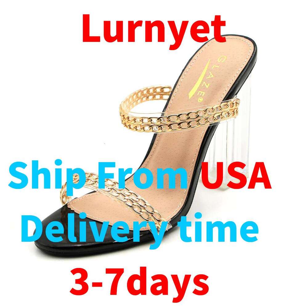 Lurnyet Women's Heeled Sandals Embellished Strap Shoes ELEMENT-2