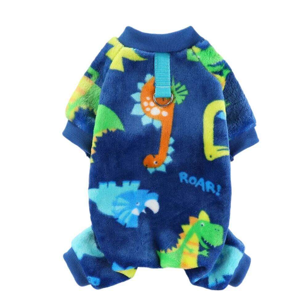 Pajamas Dinosaur Design Sleepwear for Small Dogs Soft Fleece Material Stretchable Pajama Pjs Puppy Clothes Dog Apparel XJ251225