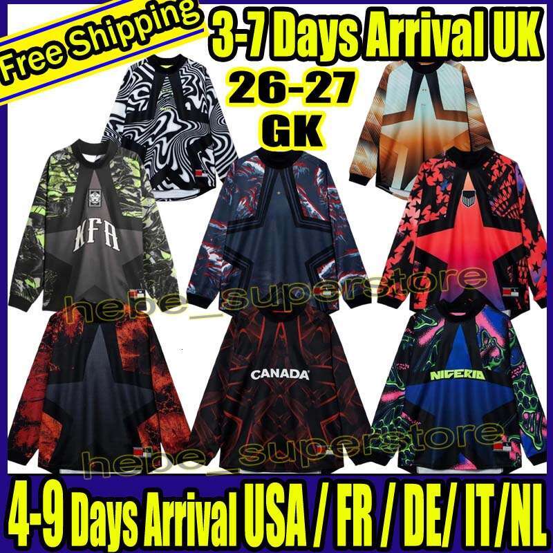 2026 World Cup Hollywood Keepers Soccer Jerseys Englands Brazil USAS francia Korea Canada national team Goalkeeper Long sleeves football shirts multicolored Tops