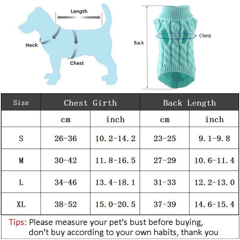Warm Winter Dog Clothes for Puppy Cat Turtleneck Knitted Chihuahua Yorkie Sweater Vest Pet Knitwear Clothing Bichon XJ251225