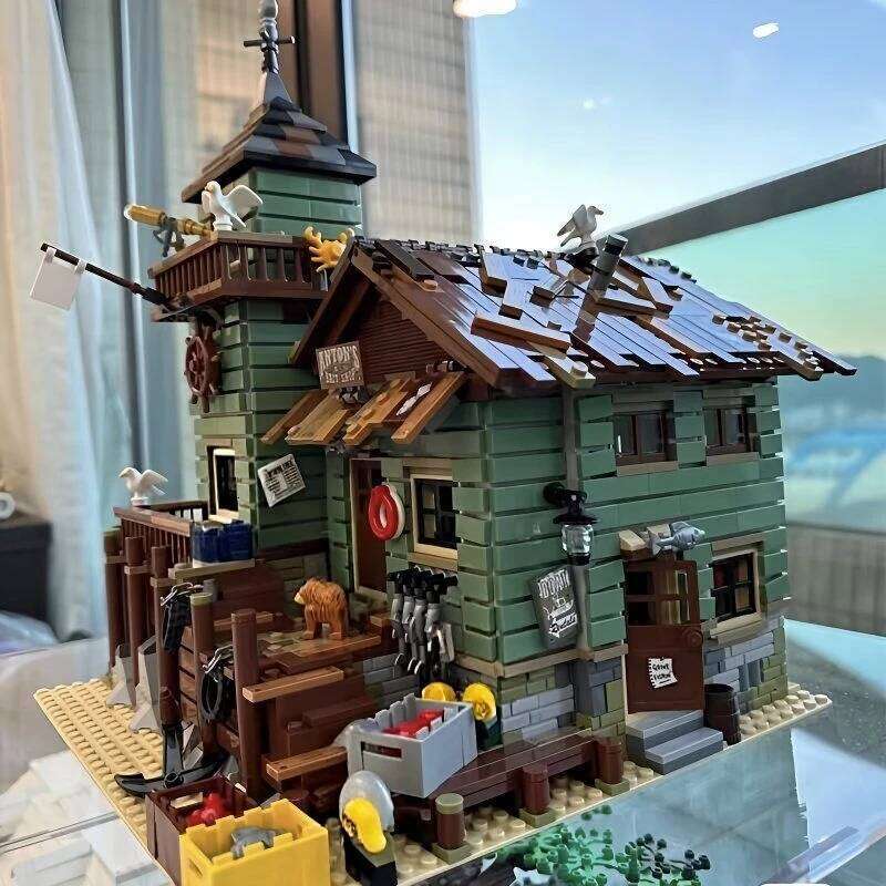 2643-Piece Fisherman's Hut Building Block Set - Suitable for Adults 14+! Build a Detailed, Ocean-Themed Fishing House Using High-Quality Parts W2 - view 3