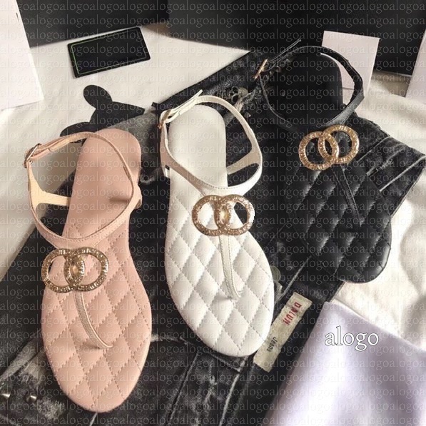 Luxury Designer Womens Slipper Sandals Shoe Slide ccity Summer fashion Wide flat flip-flops chan classic printed letter sandals size eur 35-42