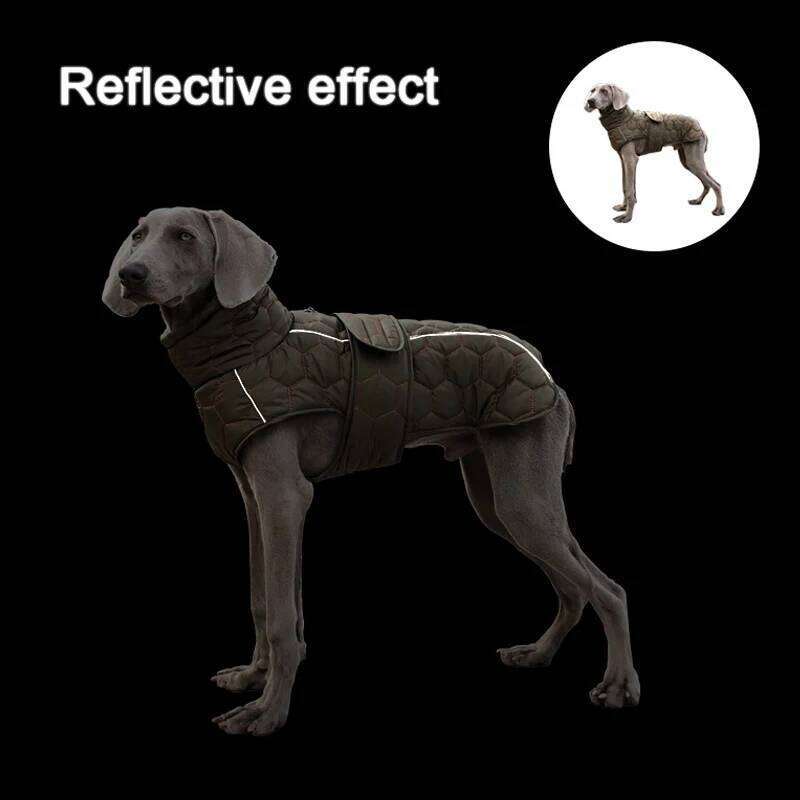 Winter Clothes for Large Dogs Windproof Soft Quilted Warm Jacket Adjustable Reflective Water Repellent Snow Big Dog Coat XJ251225