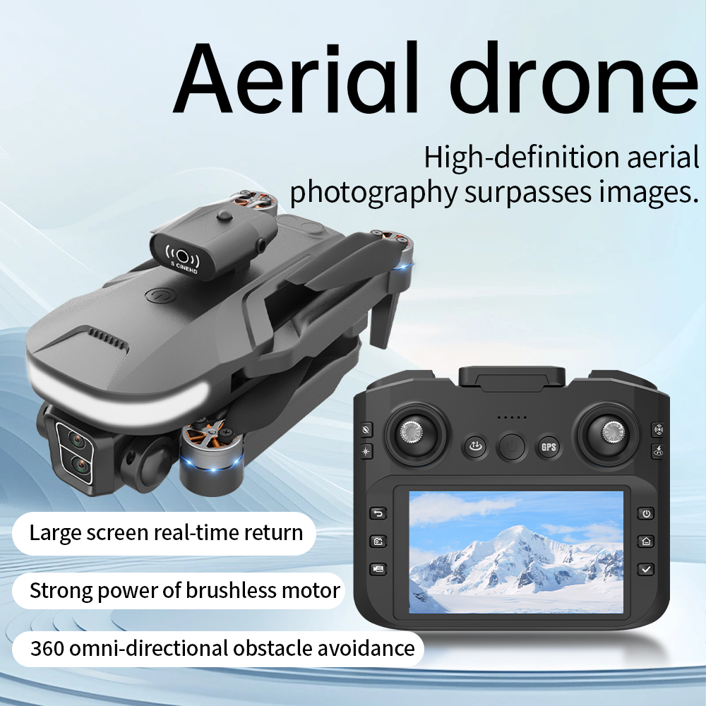 U6 large-screen drone (equipped with brushless motor), dual-frequency WiFi FPV aerial drone, suitable for outdoor aerial photography (dual cameras, tr