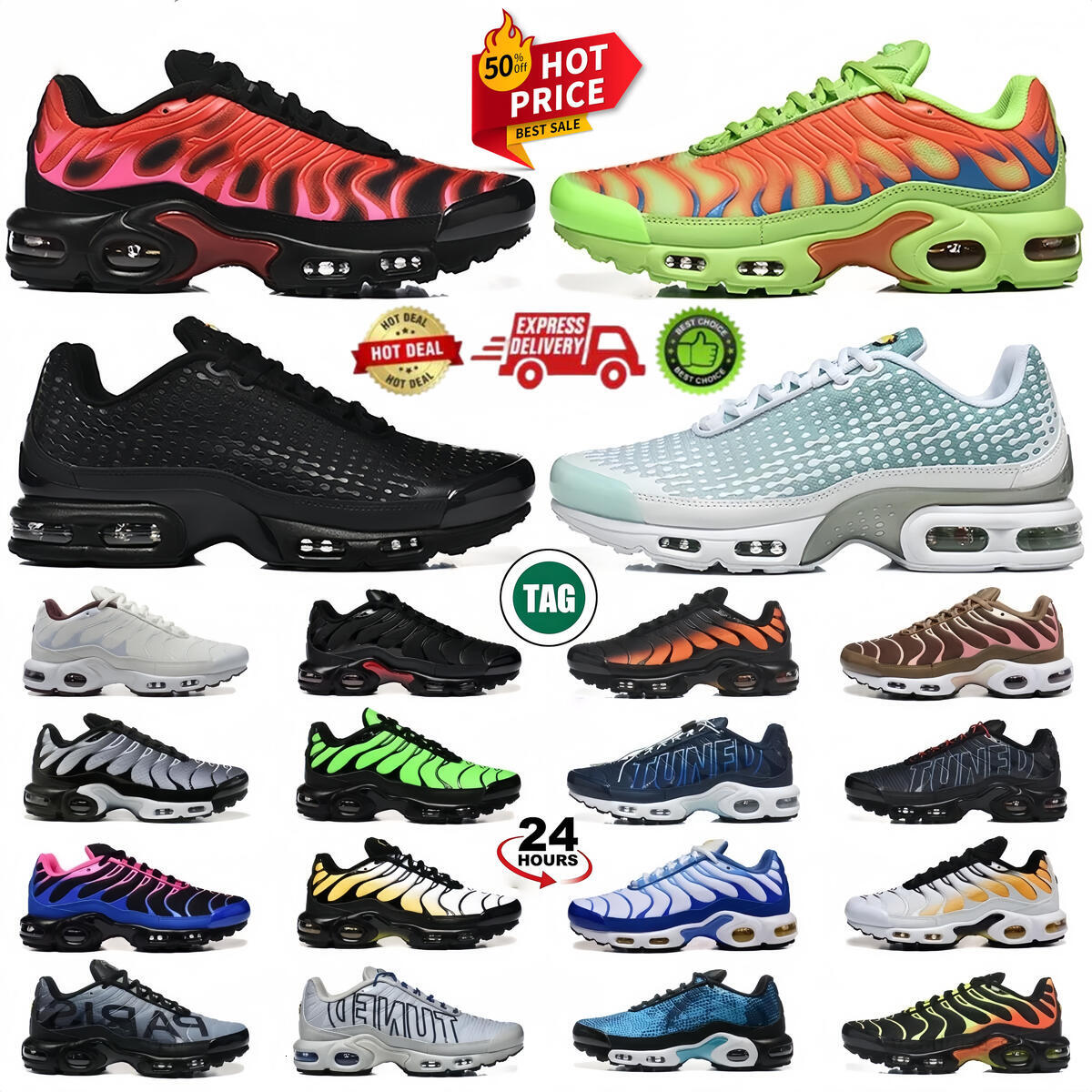 tn tns tnss tn Plus chaussures designer running shoes men women outdoor trainers sneakers reflective Triple White midnight navy Tennis Breathable Men size 36-45