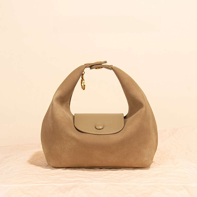 Autumn Winter New Women High-end Fashion Handbag Lunch Suede Flap Dumpling Crossbody Bag