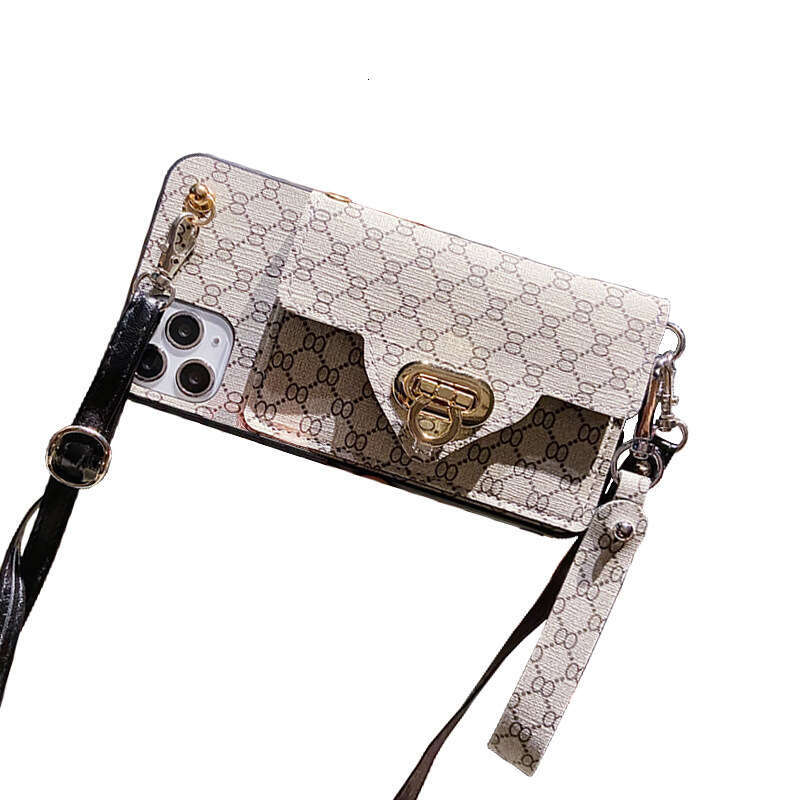 Phone Case For iPhone 17 Pro Max Phone Case Compatible with Apple 16 Plus Lock Buckle XS Coin Purse XR Crossbody Chain 15 Leather 14