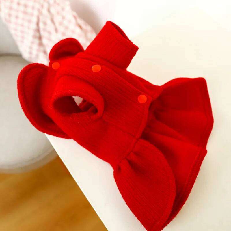 New Winter Pet Warm Plush Christmas Elk Couple Dress Skirt Hoodies Sweater For Small Dog Clothes Costume XJ251225