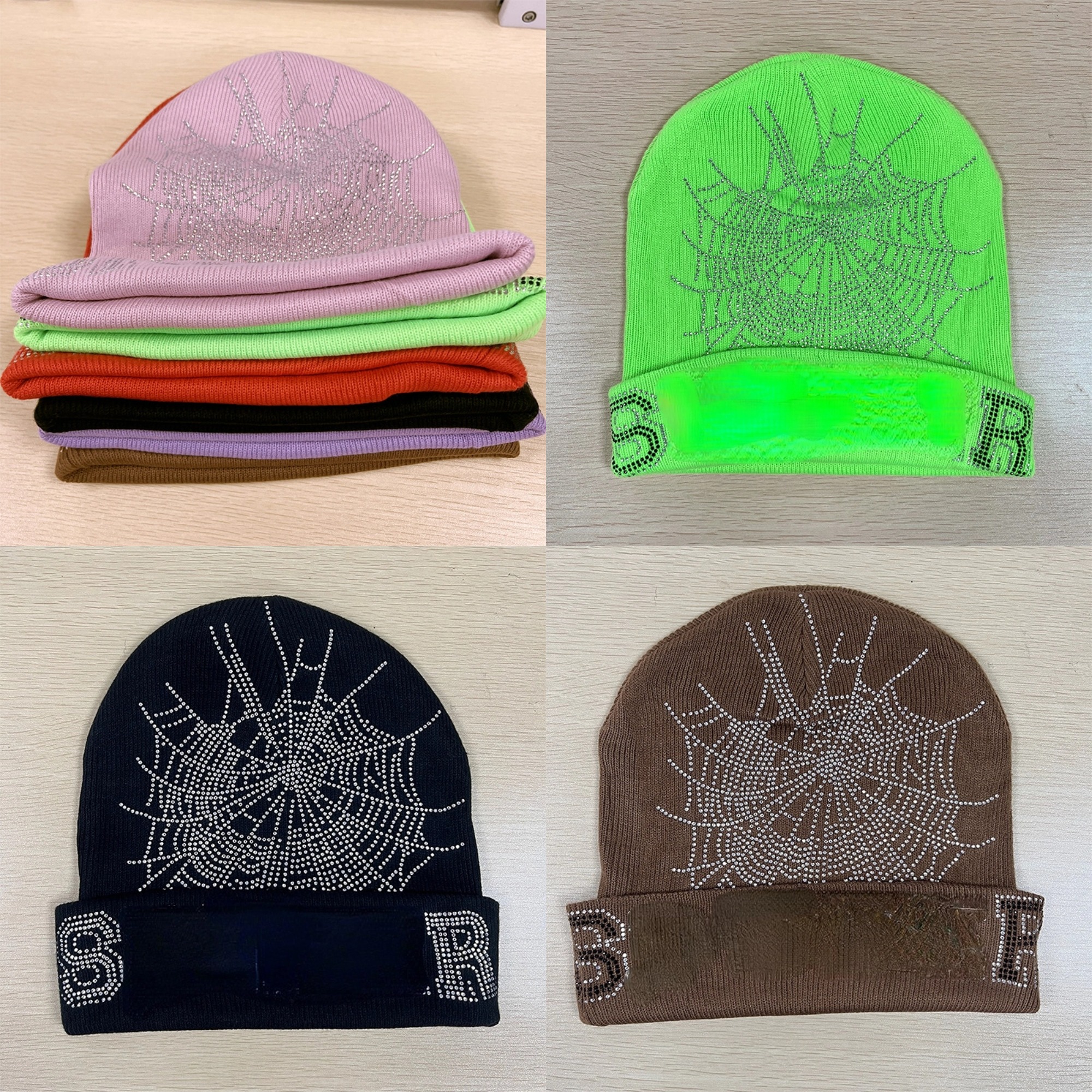 Beanies Designer Beanies High Quality Letter Beaded Knitted hat Web Set Diamonds Warm Multicolored Fashion Men And Women Beanies