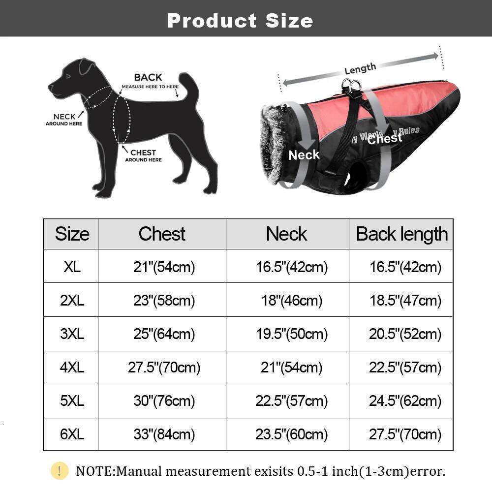 Winter Pet Clothes Reflective Dog Jacket Coat With Harness Rope Warm Fur High Collar Vest Waterproof Large Dogs Clothing XJ251225