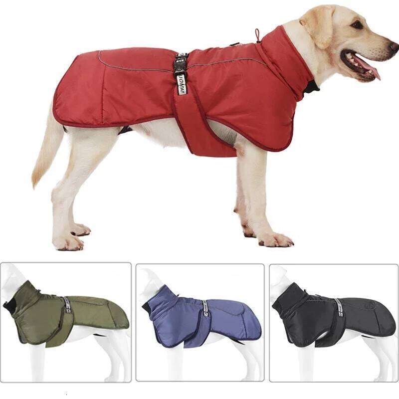Winter Warm Windproof Big Dog Jacket for Medium Large Doggy Vest Coats Reflective Labrador Golden Retriever Clothes Pet Costume XJ251225