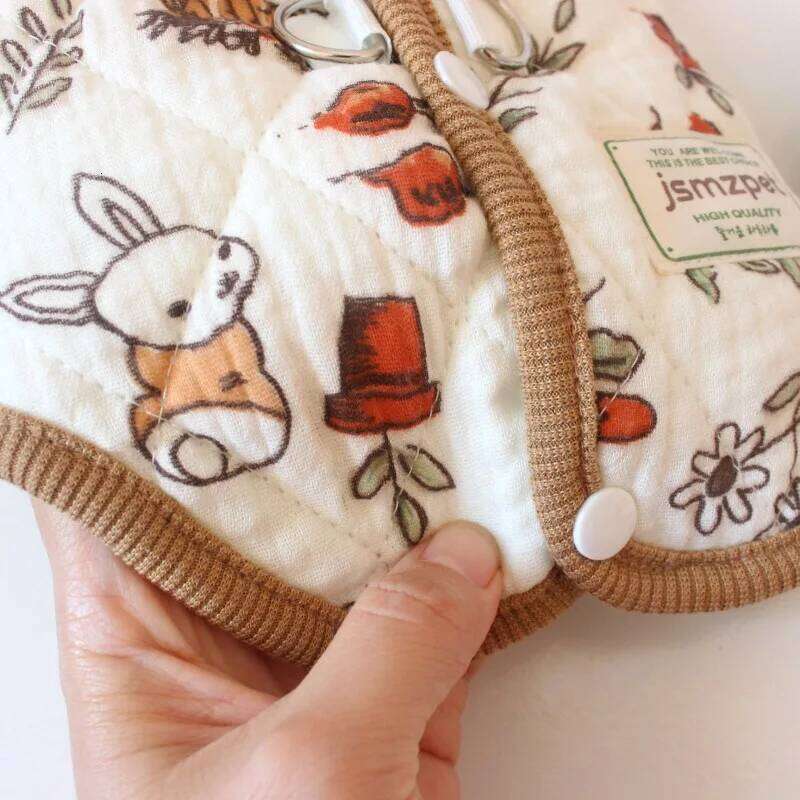 Cute Print Coat Autumn Winter Dog Clothes Pet Thickened Vest Chihuahua Bichon Warm Jackets for Girls Puppy Coats Cat Vests XJ251225