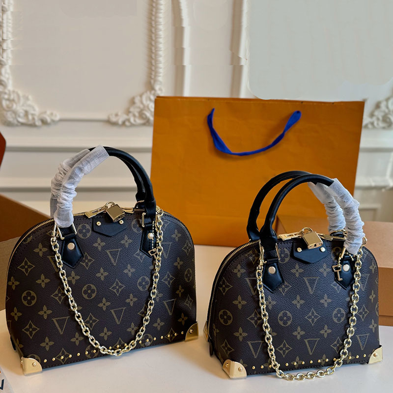 Fashion higt Quality Almaa Tote Shoulder Bags Chain Messenger Bag Leather Handbags bb Shell Purse Ladies Cosmetic Crossbodys free ship