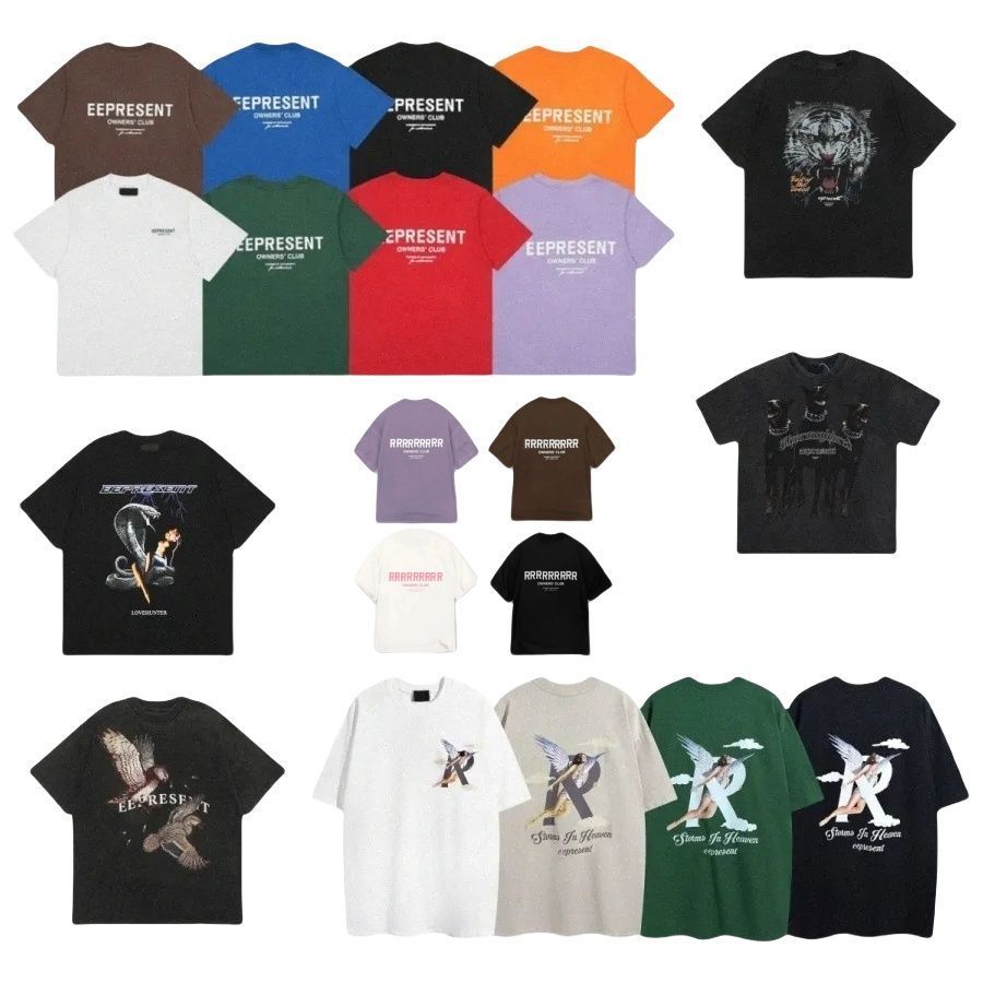 Handsome and high-end short sleeved representor t shirt for men heavy-duty pure cotton casual trendy brand couple tshirt half sleeved summer 2yk designer t shirt 2026