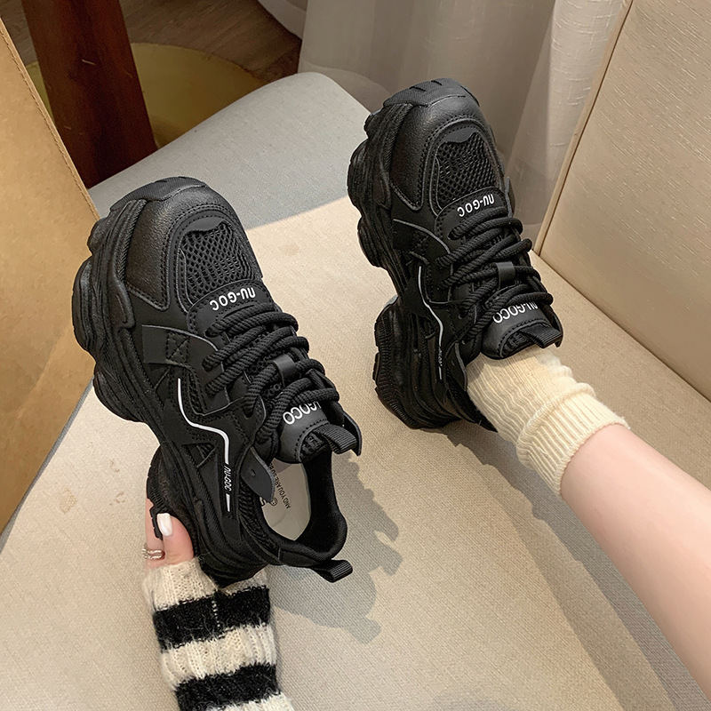 Ddmytiger Platform Dad Sneakers Women Ins Style Spring And Autumn New Fashion Versatile Mesh Breathable Sports Casual Shoes For Outdoor Shoes