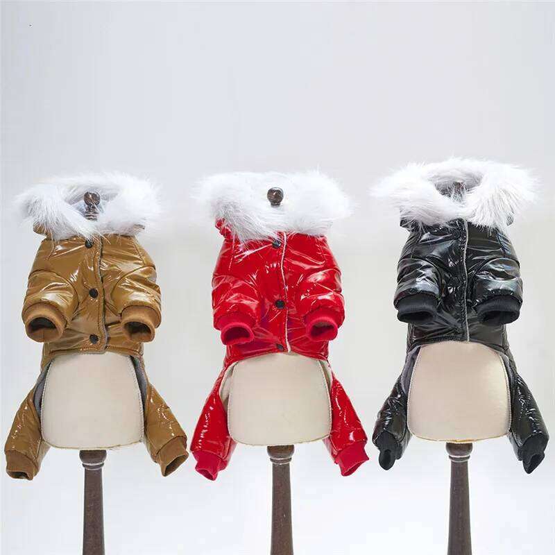 Winter Warm Pet Plush Coat Jacket four leg Jumpsuit Puppy Clothes Small Dog Costume Apparel Outfit Ropa Perro XJ251225