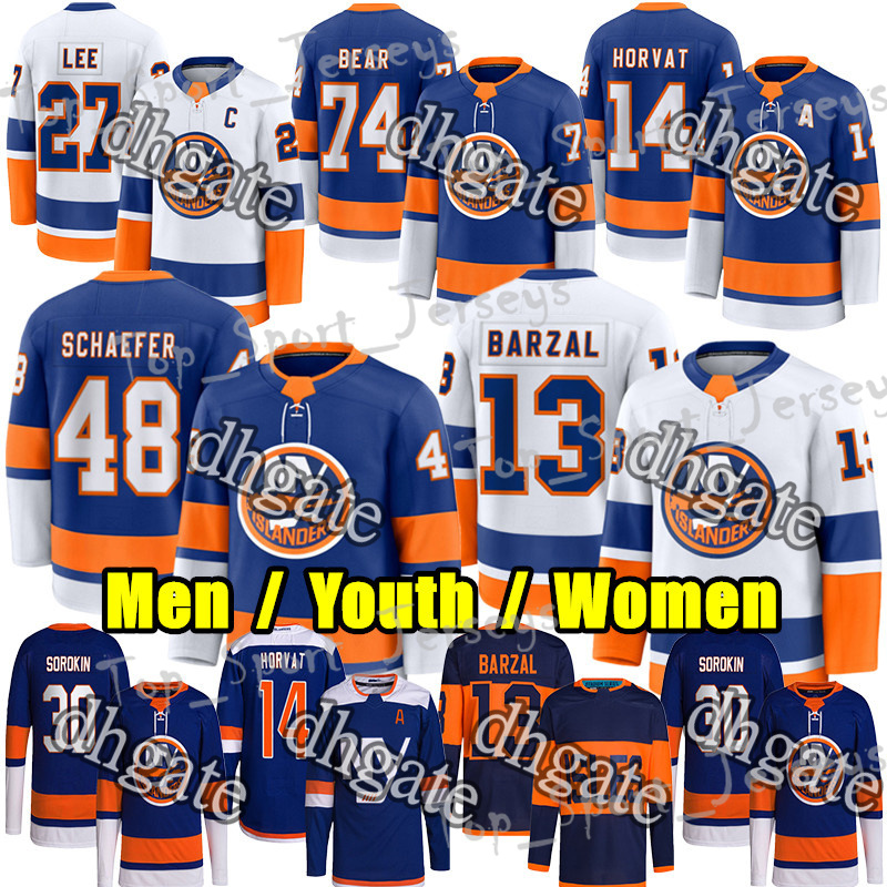 #48 Matthew Schaefer ny hockey jersey islanderses jersey #13 Mathew Barzal Bo Horvat Mike Bossy Alex Romanov Simon Holmstrom Varlamov Boqvist Ilya Sorokin jerseys