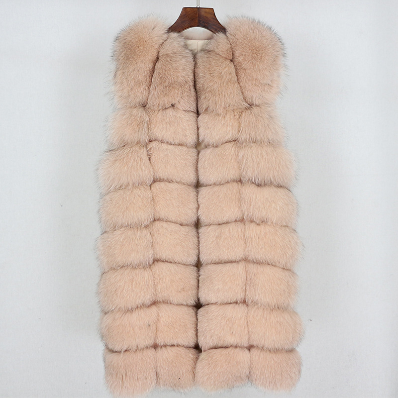 2025 Winter Coat for Women Long Fox Fur Vest Coat Real Fluffy Fox Fur Coat Thickened and Warm 241126wtt