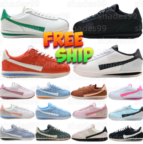Top Cortezs Men Women Running Shoes Nylon Leather Designer Trainers Picante Red Pink Foam Chlorophyll Psychic Blue Forrest Gump Outdoor Sneakers Size 36-45