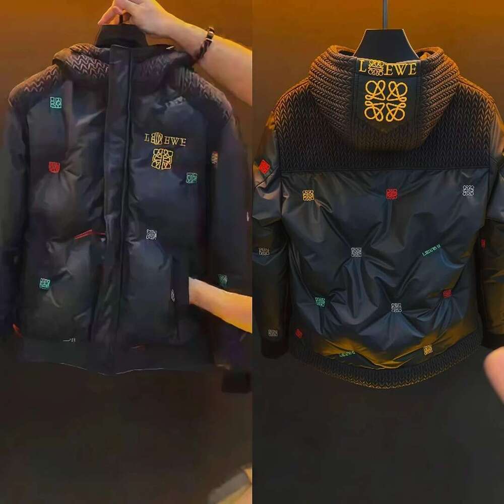 Autumn Winter New Trendy Fashion Men's Hooded Versatile Letter Stylish Jacket Cotton Clothing