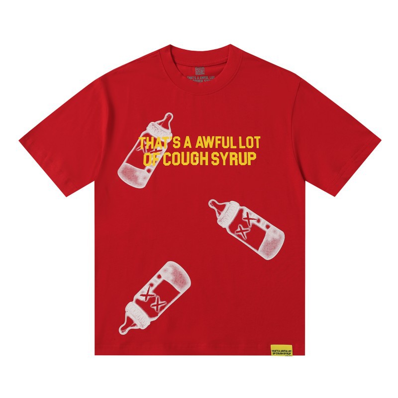 Men's t shirt awful lotta cought sryup Short Sleeve tshirt Crew Neck Shirt graphic tee men Summer Black clothes Casual Cotton Tee shirts