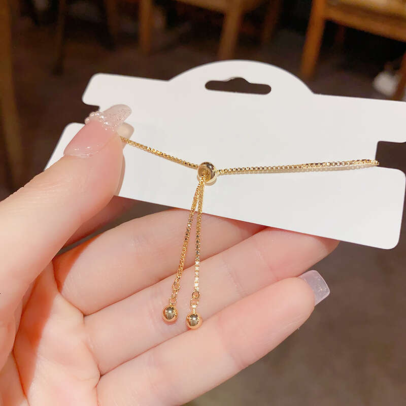 Bracelet Full Zircon Shell Flower Japanese and Korean Sweet Cute Pull Elegant Fashionable Niche Jewelry for women Daily Party Festival Gifting
