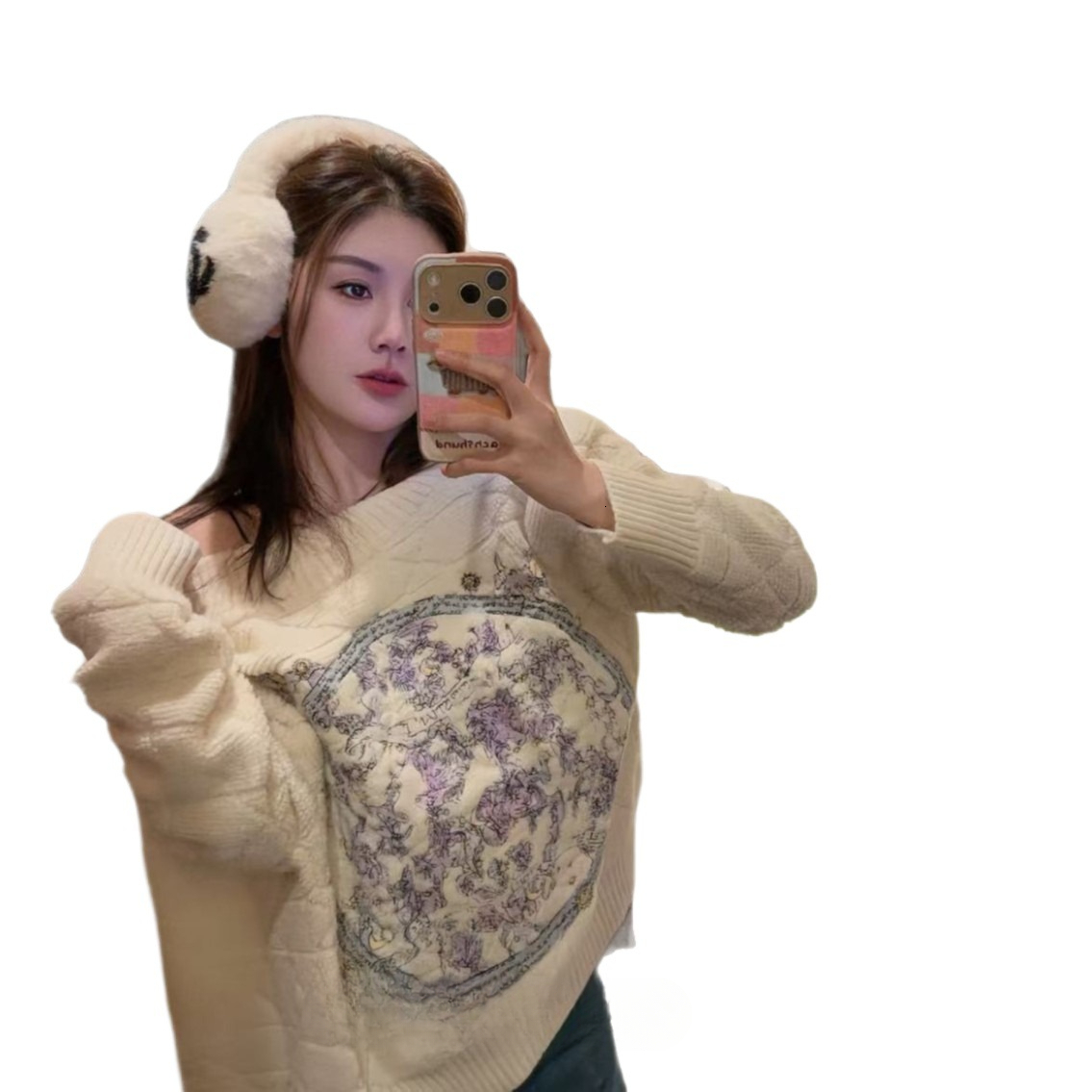 Nanyou High-End 25 Autumn Winter New D Brand Heavy Embroidery Back Diamond Pattern Solid Color Simple High Collar Knitted Jacket