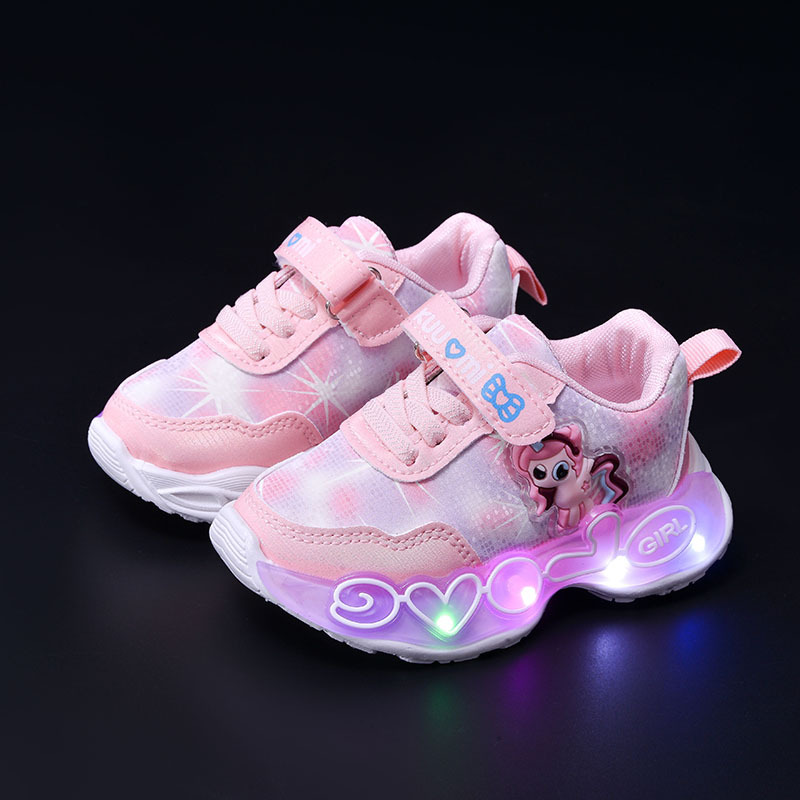 kids sneakers with lights casual flat board girls shoes lightweight footwear young baby toddler shoes size 2230