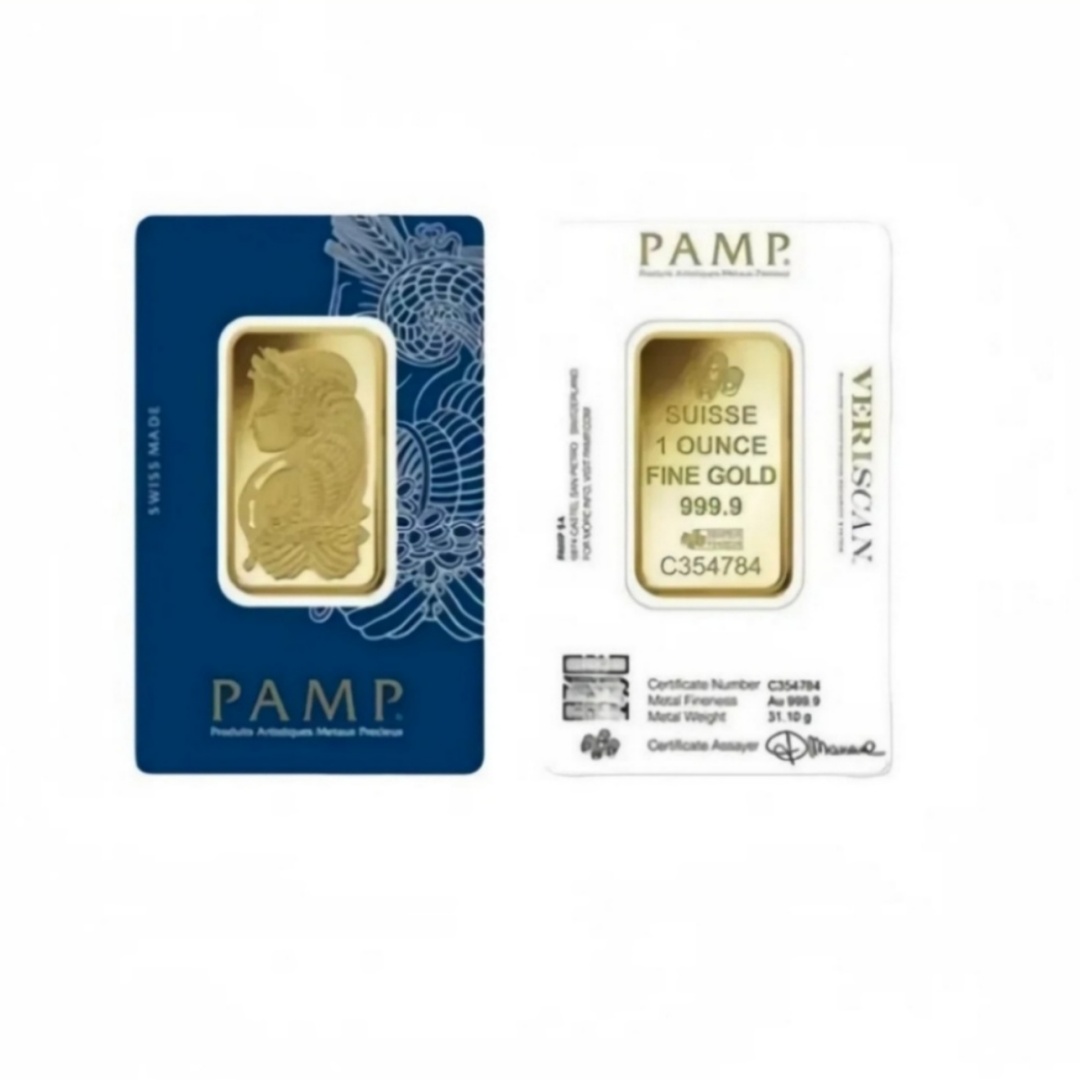 1 OUNCE Badge Non Magnetic Sealed packaging, unique serial number 24K Brass Core High-quality luxury gold bar desktop Decoration collect Arts and Crafts