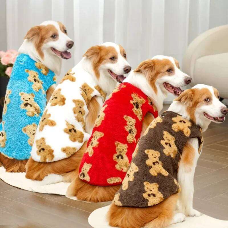 Clothes for Medium Large Dogs Autumn Winter Plush Dog Golden Retriever Labrador Costume Pet Clothing Accessories XJ251225