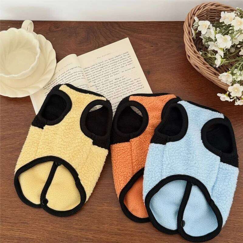 Fashion Vest with D-Ring Warm Soft Dog Clothes Autumn Puppy Overcoat Cute Solid Cat Jacket Coat Chihuahua Pet Costume XJ251225