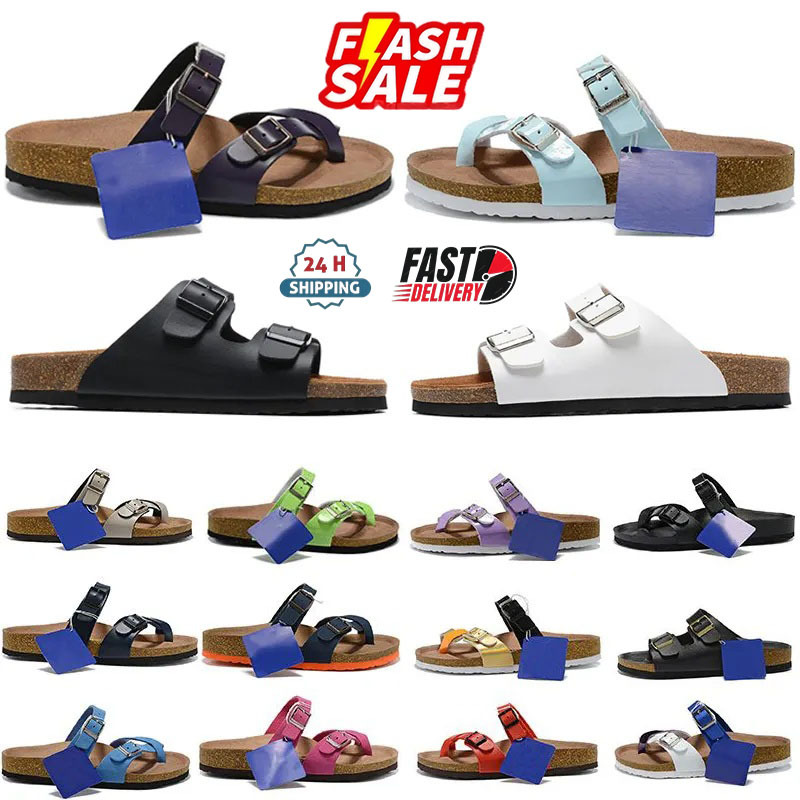 Designer Clogs Sandals Clog Slippers Cork Flat High Quality Fashion Summer Genuine Leather Slide Favourite Beach Casual Shoes Women Men 35-46