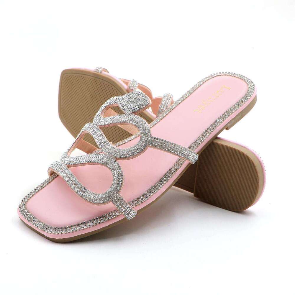 Lurnyet Women's Slide Sandals Braided Strap Shoes RAIN-5