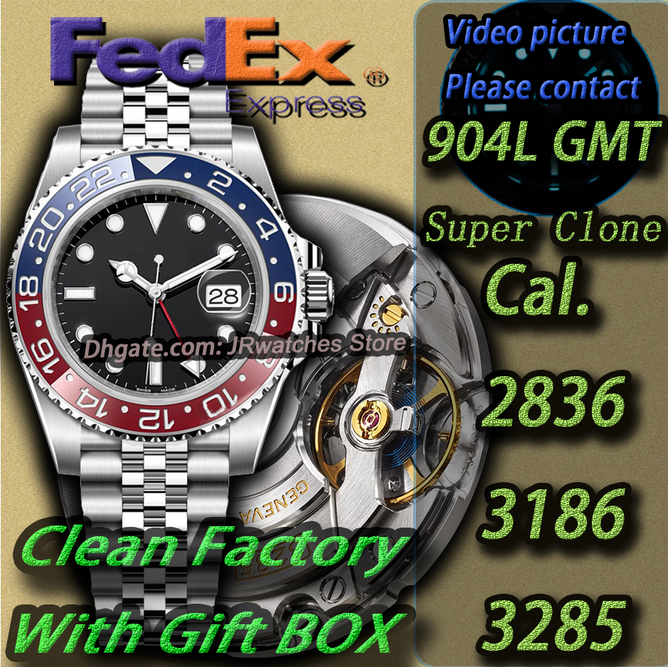 Luxury Watch Men 3235 Automatic Movement Watch Cleaning Factory Super Quality 40MM Watch Men's GMT Time Zone Watch Cal. 3186 3285 Automatic Mechanical Watch