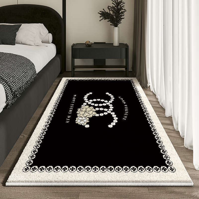 French Style Fragrance Imitation Cashmere Bedside Blanket Light Luxury High-End Feel Oval Stain-Resistant Spring and Autumn Plush Thickened Non-Slip M