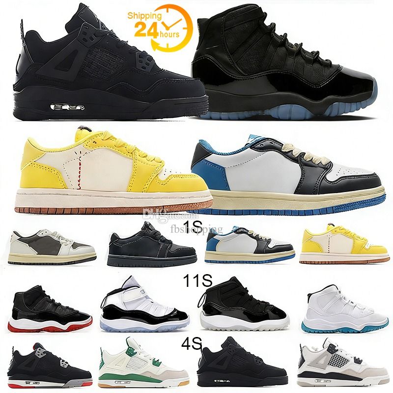 Kids Shoes T-SC0TTS Gamma Blue J11 4s 1s AJXI Space Jam Cherry Bred Legend Blue Toddler Basketball Shoes Fire Red Infants Shoes Low Cut Bred Cool Grey 6c-5y