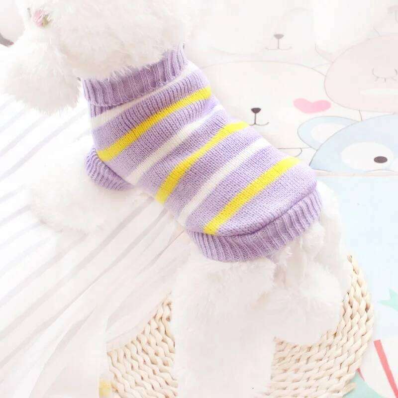 2023 New Arrivals Puppy Clothes Fashion Warm Dog Sweater for Small Dogs Cats Pomeranian Dachshund Autumn Winter Pet Clothing XJ251225